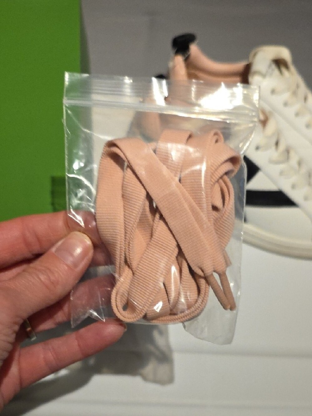 kate spade White Leather Sneakers with Black Side Stripe and Blush Lining - Picture 3 of 15